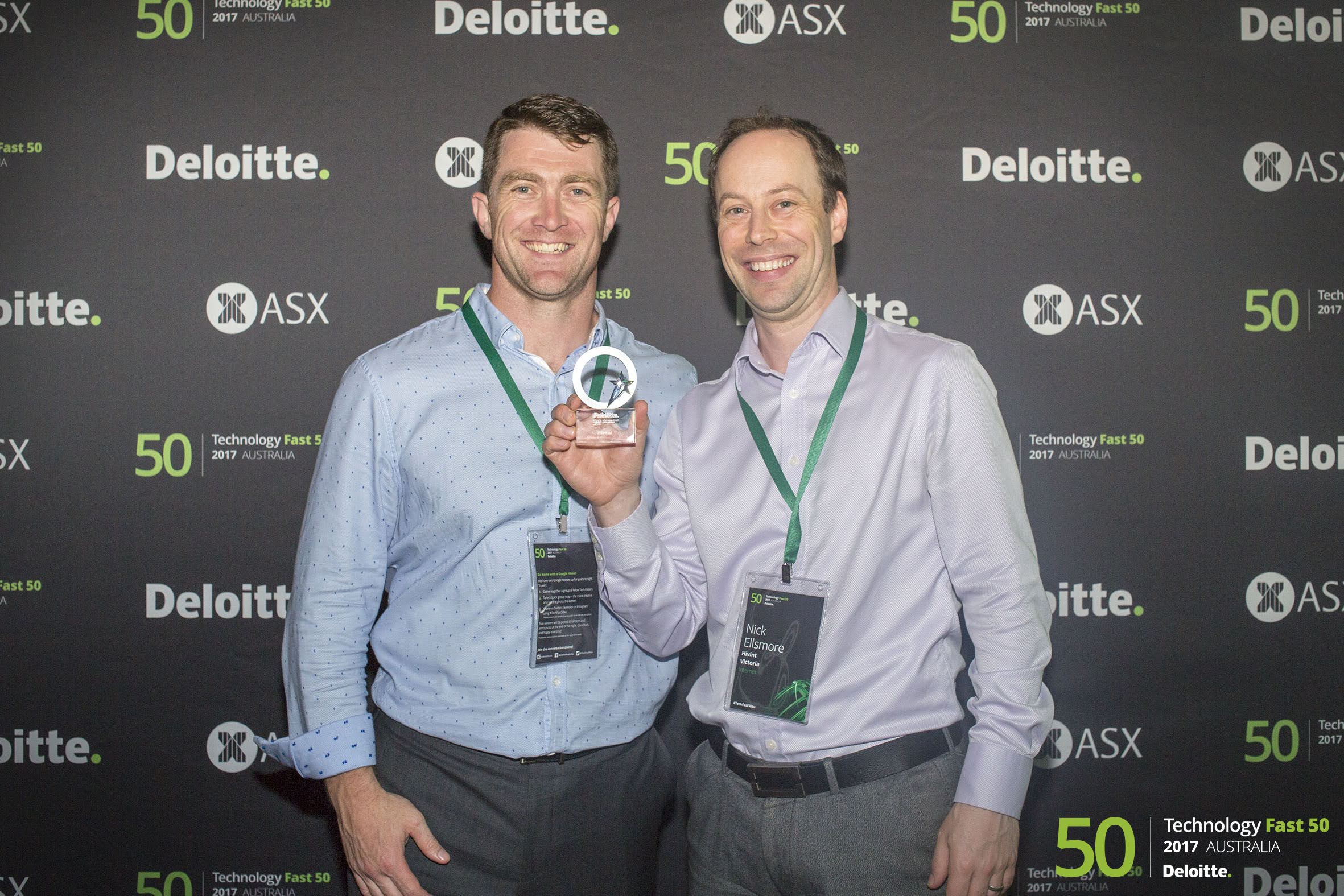 Craig Searle and Nick Ellsmore, Deloitte Technology Fast 50, 2017